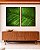 Duo de Quadros Folha Verde Intenso Textura Natureza Paisagem Canvas Moldura - Imagem 4