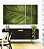 Trio de Quadros Estilizados Folha Verde Intenso Textura Natureza Paisagem Canvas Moldura - Imagem 4