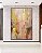 Quadro Vertical Abstrato Rosa Dourado Cinza Efeito Pintura Canvas Moldura - Imagem 5