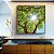 Quadro Quadrado Natureza Folhas Verdes Árvore Céu Azul Sol Canvas Moldura - Imagem 2