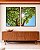 Duo de Quadros Natureza Folhas Verdes Árvore Céu Azul Sol Canvas Moldura - Imagem 5