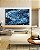 Quadro Horizontal Abstrato Mosaico Azul Marinho Claro Canvas Moldura - Imagem 5