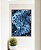 Quadro Vertical Abstrato Mosaico Azul Marinho Claro Canvas Moldura - Imagem 4