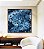 Quadro Quadrado Abstrato Mosaico Azul Marinho Claro Canvas Moldura - Imagem 5