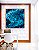 Quadro Quadrado Abstrato Mosaico Azul Marinho Claro Canvas Moldura - Imagem 2