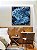 Quadro Quadrado Abstrato Mosaico Azul Marinho Claro Canvas Moldura - Imagem 3