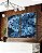 Duo de Quadros Abstrato Mosaico Azul Marinho Claro Canvas Moldura - Imagem 2