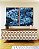 Duo de Quadros Abstrato Mosaico Azul Marinho Claro Canvas Moldura - Imagem 5