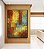 Quadro Vertical Abstrato Amarelo Laranja Turquesa Canvas Moldura - Imagem 2