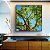 Quadro Quadrado Copa de Árvore Folhas Verdes Céu Azul Vivo Canvas Moldura - Imagem 3