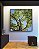 Quadro Quadrado Copa de Árvore Folhas Verdes Céu Azul Vivo Canvas Moldura - Imagem 4