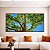Duo de Quadros Quadrados Copa de Árvore Folhas Verdes Céu Azul Vivo Natureza Canvas Moldura - Imagem 3