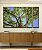 Trio de Quadros Estilizados Copa de Árvore Folhas Verdes Céu Azul Vivo Natureza Canvas Moldura - Imagem 5