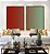 Duo de Quadros Abstrato Degradê Verde Turquesa Vermelho Tijolo Canvas Moldura - Imagem 1