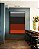 Quadro Vertical Abstrato Listras Cinza Laranja Textura Canvas Moldura - Imagem 4