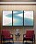 Trio de Quadros Praia Dunas Areia Branca Água Turquesa Canvas Moldura - Imagem 5