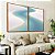 Duo de Quadros Praia Dunas Areia Branca Água Turquesa Canvas Moldura - Imagem 5