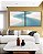 Duo de Quadros Quadrados Praia Dunas Areia Branca Água Turquesa Canvas Moldura - Imagem 5