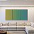 Trio de Quadros Abstrato Degradê Verde Turquesa Azul Canvas Moldura - Imagem 4