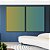 Duo de Quadros Abstrato Degradê Verde Turquesa Azul Canvas Moldura - Imagem 2