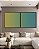 Duo de Quadros Quadrados Abstrato Degradê Verde Turquesa Azul Canvas Moldura - Imagem 5