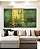 Quadro Horizontal Abstrato Verde Escuro Dourado Efeito Pintura Canvas Moldura - Imagem 3