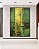 Quadro Vertical Abstrato Verde Escuro Dourado Efeito Pintura Canvas Moldura - Imagem 3