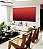 Quadro Horizontal Abstrato Degradê Vinho Vermelho Tijolo Canvas Moldura - Imagem 5