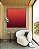 Quadro Quadrado Abstrato Degradê Vinho Vermelho Tijolo Canvas Moldura - Imagem 3