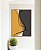 Quadro Vertical Abstrato Minimalista Amarelo Cinza Contornos Canvas Moldura - Imagem 4
