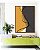 Quadro Vertical Abstrato Minimalista Amarelo Cinza Contornos Canvas Moldura - Imagem 2