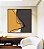 Quadro Quadrado Abstrato Minimalista Amarelo Cinza Contornos Canvas Moldura - Imagem 4