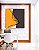 Quadro Quadrado Abstrato Minimalista Amarelo Cinza Contornos Canvas Moldura - Imagem 1