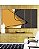 Trio de Quadros Estilizados Abstrato Minimalista Amarelo Cinza Contornos Canvas Moldura - Imagem 1