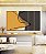 Trio de Quadros Estilizados Abstrato Minimalista Amarelo Cinza Contornos Canvas Moldura - Imagem 4
