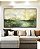 Quadro Horizontal Paisagem Abstrata Verde Dourado Luz Canvas Moldura - Imagem 3