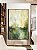 Quadro Vertical Paisagem Abstrata Verde Dourado Luz Canvas Moldura - Imagem 5