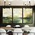 Trio de Quadros Paisagem Abstrata Verde Dourado Luz Canvas Moldura - Imagem 2