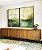 Duo de Quadros Paisagem Abstrata Verde Dourado Luz Canvas Moldura - Imagem 1