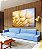 Quadro Horizontal Planta Dente-de-leão Azul Luzes Flor Canvas Moldura - Imagem 1