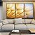 Trio de Quadros Planta Dente-de-leão Azul Luzes Flor Canvas Moldura - Imagem 5