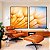 Duo de Quadros Planta Dente-de-leão Azul Luzes Flor Canvas Moldura - Imagem 2
