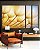 Trio de Quadros Estilizados Planta Dente-de-leão Azul Luzes Flor Canvas Moldura - Imagem 3