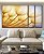 Trio de Quadros Estilizados Planta Dente-de-leão Azul Luzes Flor Canvas Moldura - Imagem 4