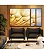 Trio de Quadros Estilizados Planta Dente-de-leão Azul Luzes Flor Canvas Moldura - Imagem 1