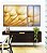 Trio de Quadros Estilizados Planta Dente-de-leão Azul Luzes Flor Canvas Moldura - Imagem 2