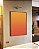 Quadro Vertical Abstrato Degradê Coral Laranja Tangerina Canvas Moldura - Imagem 1