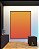 Quadro Vertical Abstrato Degradê Coral Laranja Tangerina Canvas Moldura - Imagem 2