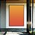 Quadro Vertical Abstrato Degradê Coral Laranja Tangerina Canvas Moldura - Imagem 3