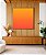 Quadro Quadrado Abstrato Degradê Coral Laranja Tangerina Canvas Moldura - Imagem 1